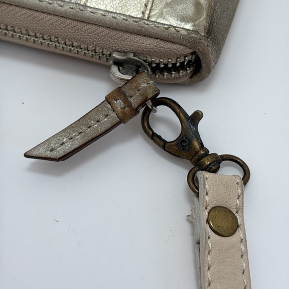 Coach Gold and Brown Wristlet Clutch - Picture 13 of 13